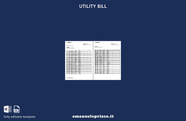 stile verificato Modello di bolletta delle utenze USA New Jersey Verizon 1
